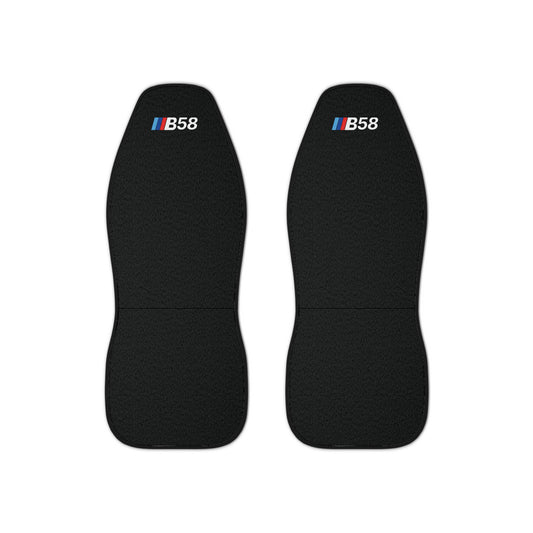 Celebrate the innovation and power of BMW's B58 engine with these premium seat covers, crafted for the modern enthusiast. Whether you're driving a BMW 340i, M240i, or the latest Supra, these seat covers are designed to protect your interior while showcasing the heart of your vehicle. Made from high-quality, thick polyester fabric, they ensure durability without compromising on style.