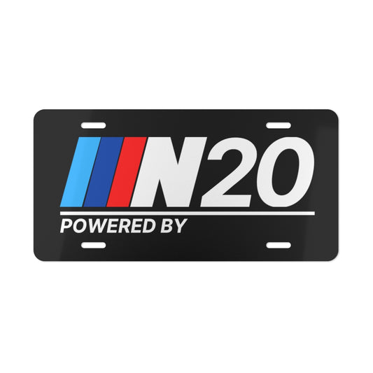 Powered By N20 Metal Vanity Plate