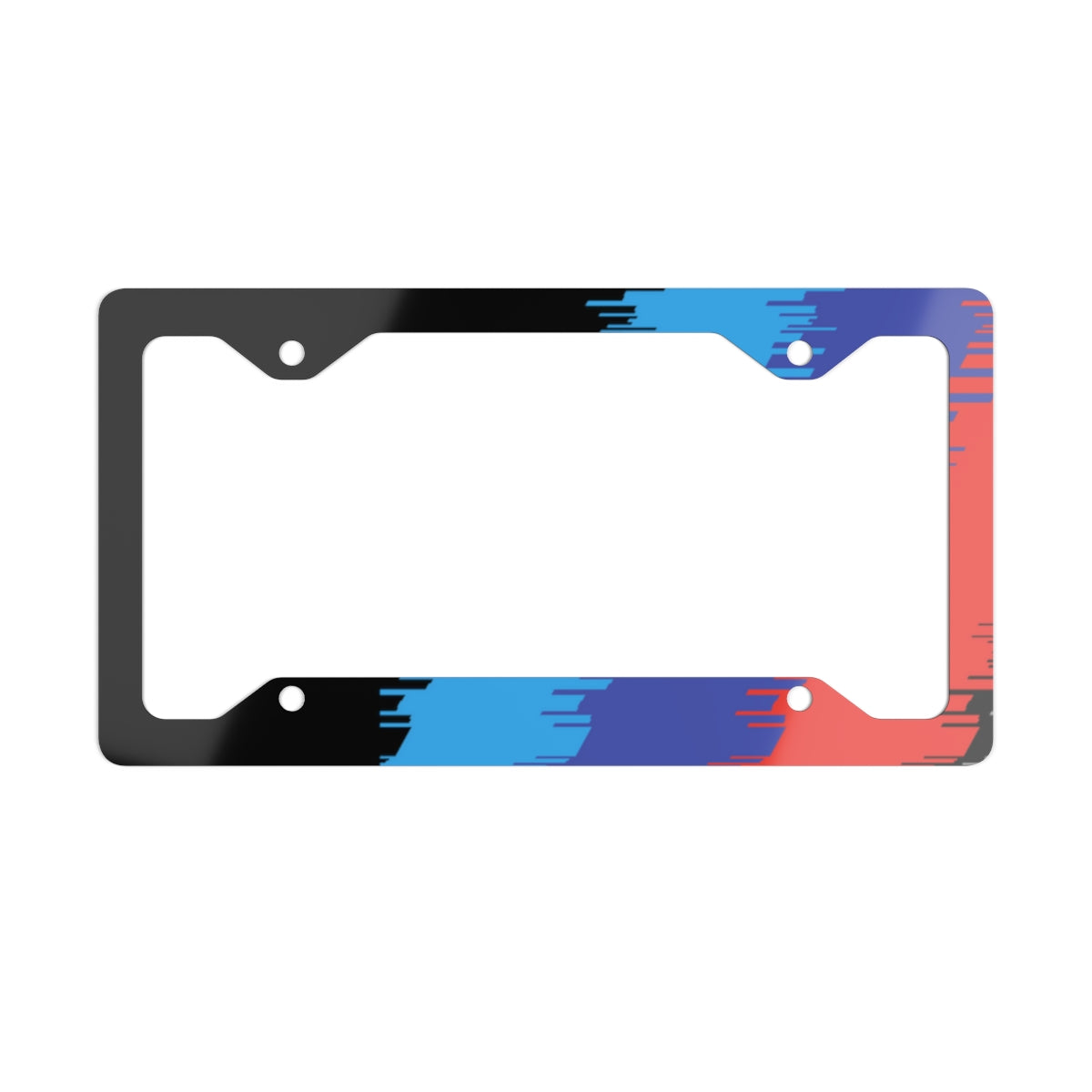 Bimmer M Blurred Stripes Metal License Plate Frame