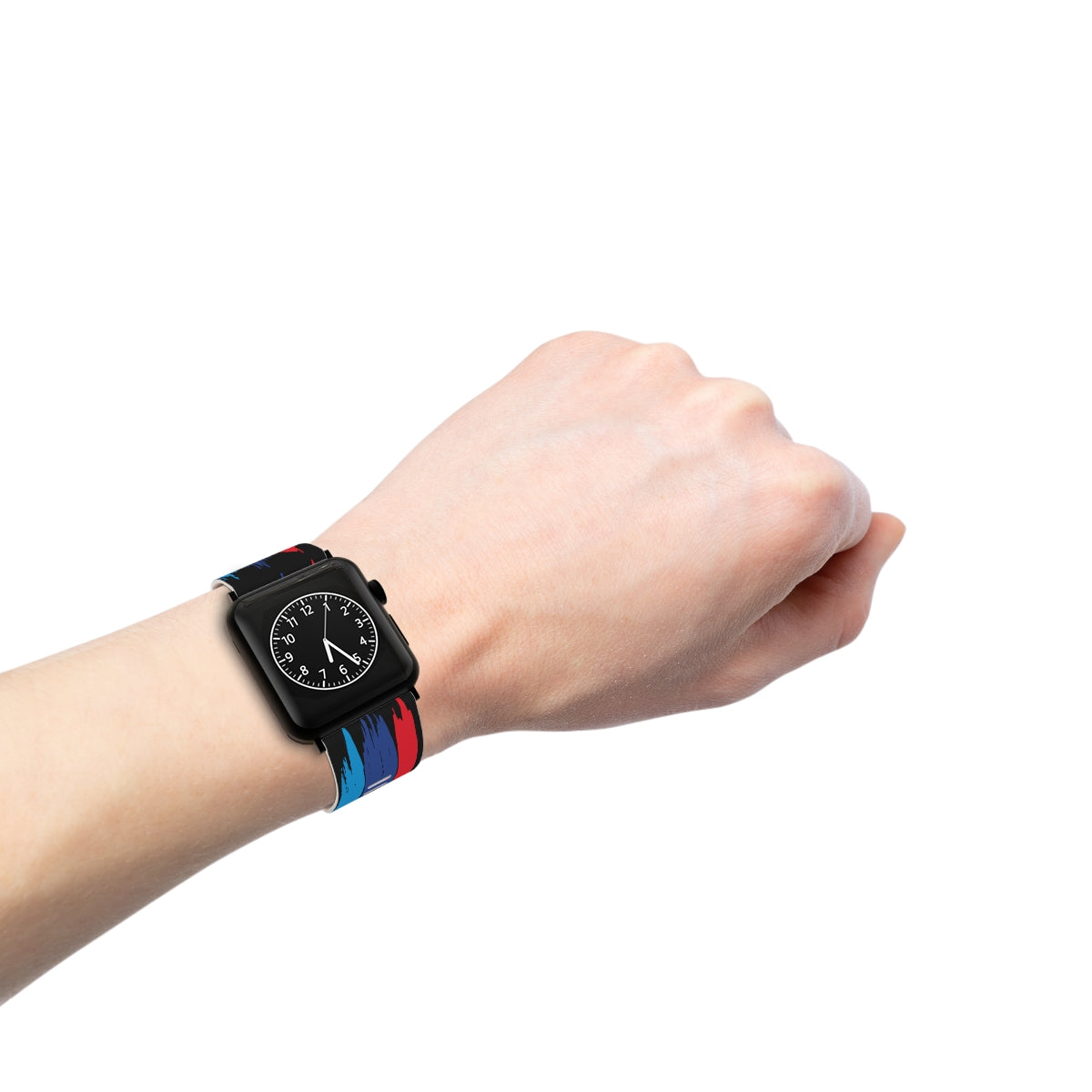 Bimmer M  Paint Strokes Apple Watch Band - Black