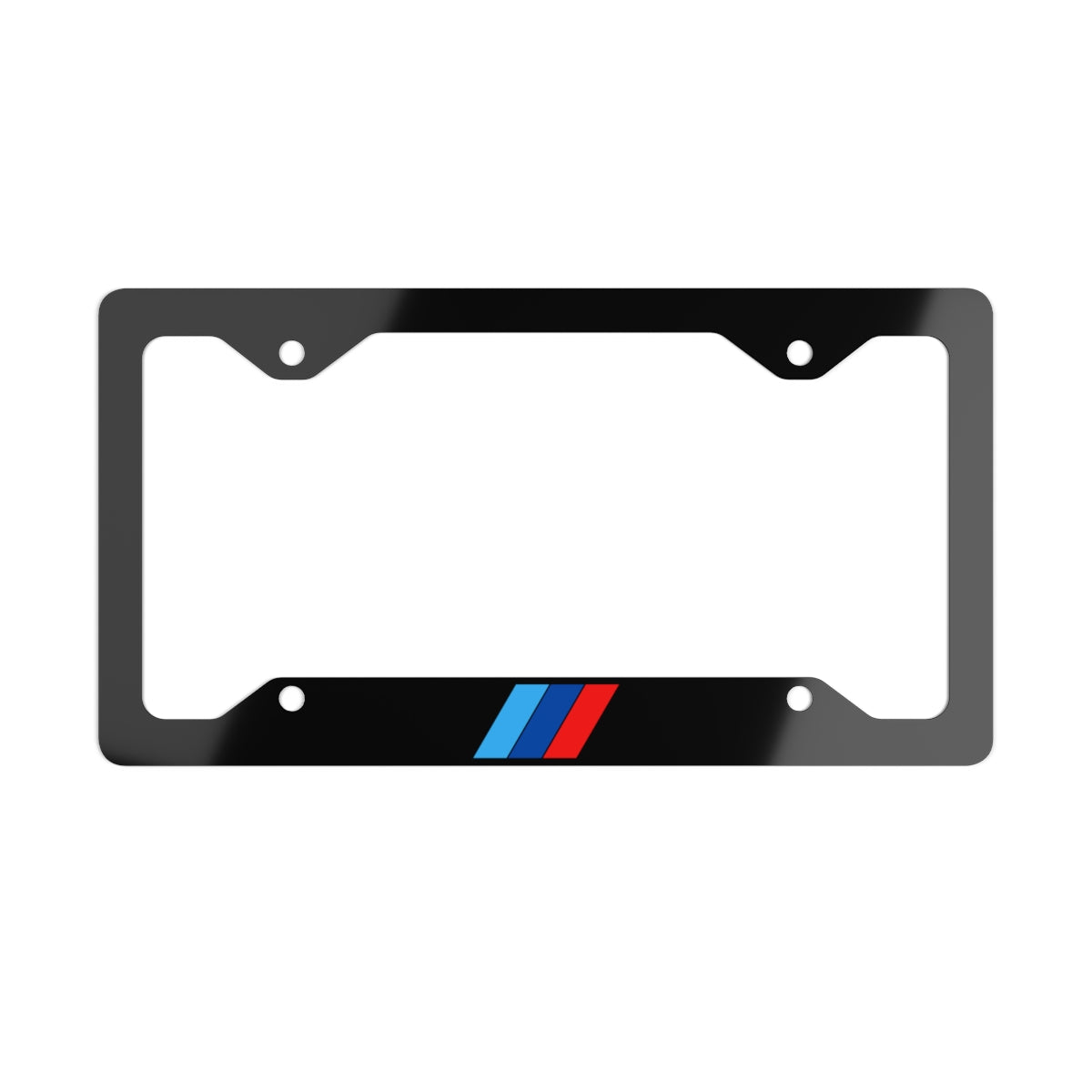 Bimmer S55 / M Stripes Metal License Plate Frame - Black
